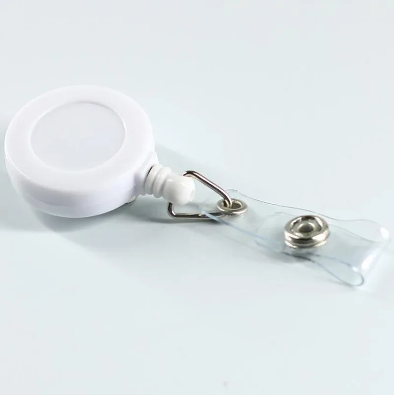 

Pure Color Fashion Simple 1 Set of Retractable Ski Pass Nurse Doctor ID Card Badge Holder Business Card Holder School Office