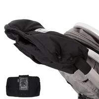 stroller gloves windproof waterproof hand guard with transparent phone pouch tissue bag soft warm winter antifreeze mittens
