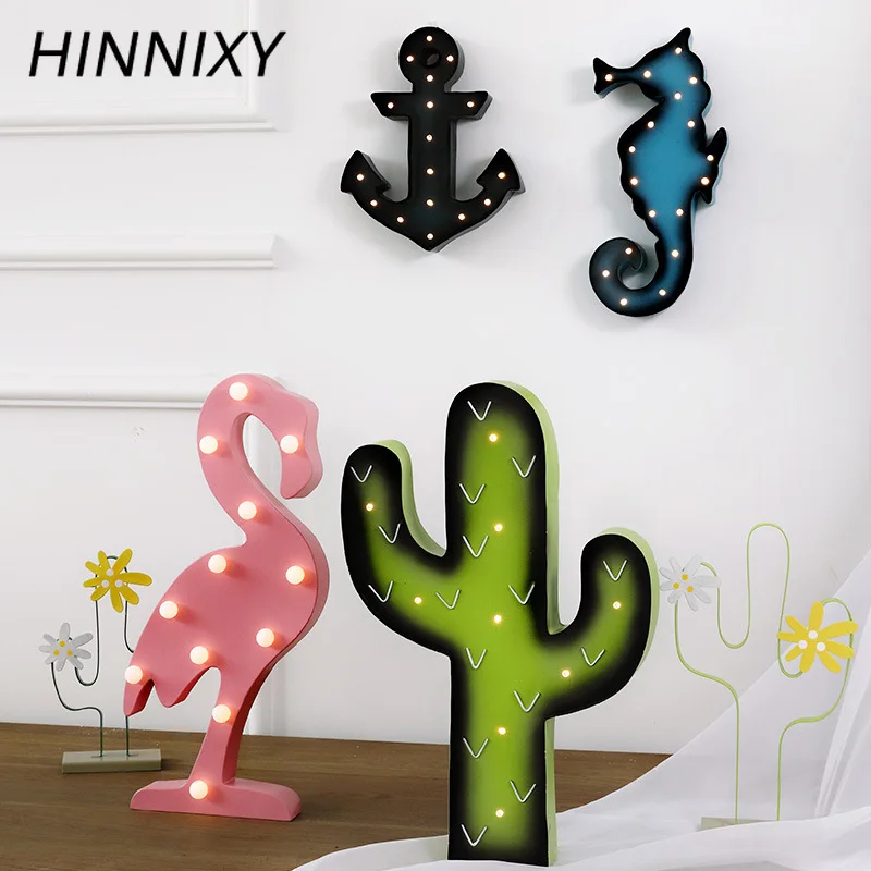 Hinnixy мультяшный ночник для детей детская спальня украшение на стену настольная