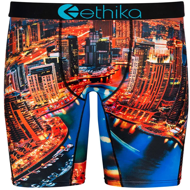 

Мужское нижнее белье Ethika, модные трендовые мягкие полиэфирные удобные городские трусы-боксеры с принтом, Ethika