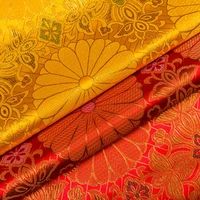 satin dress sewing material jacquard brocade fabric per meter sewing accessories pumpkin flower pattern the cloth for tablecloth