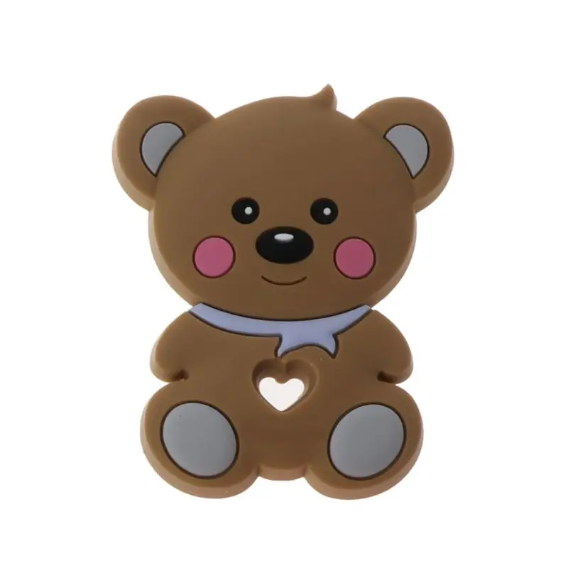 

Silicone Teether Pendant Bear Baby Teether Toys BPA Free Chewable Teething Chew Toys