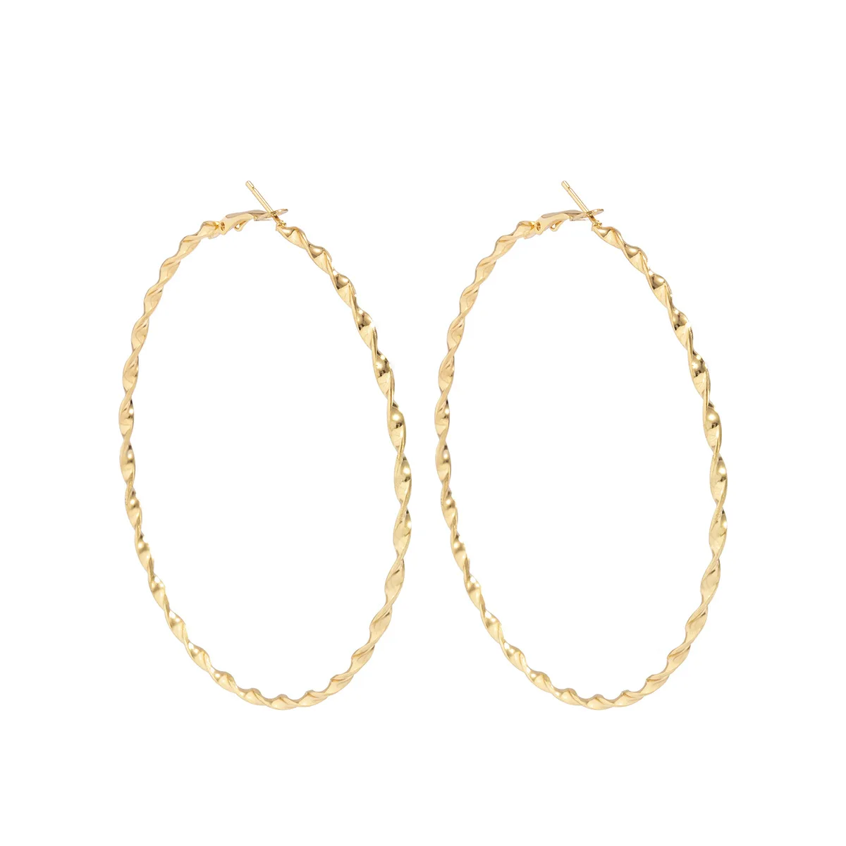 

Big Circle Hoop Earrings for Women Female Fashion Brand Gold Color Simple Big Loop Punk Hoops Girls Ladies Sexy Earrings