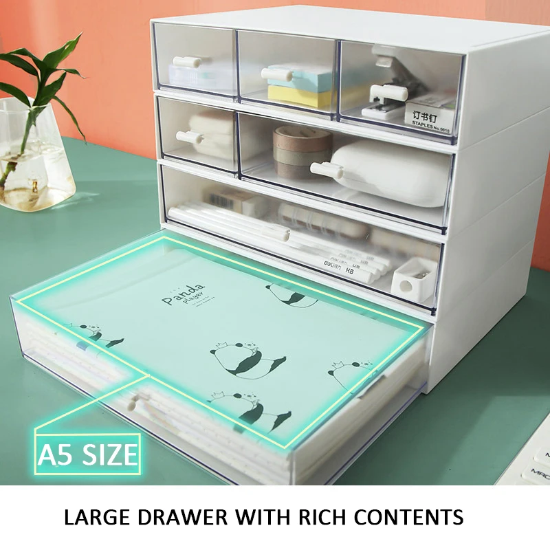 

Multi-layer Stackable Storage Box Makeup Organizer Box Desktop Drawer Storage Box Finishing Box Free Combination