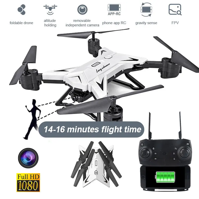 KY601S Full HD 480 P/1080 P 4-канальный, Длительное Действие, Складная рукоятка Радиоуправляемый квадрокоптер с дистанционным управлением Дрон с камерой WI-FI своевременная передача
