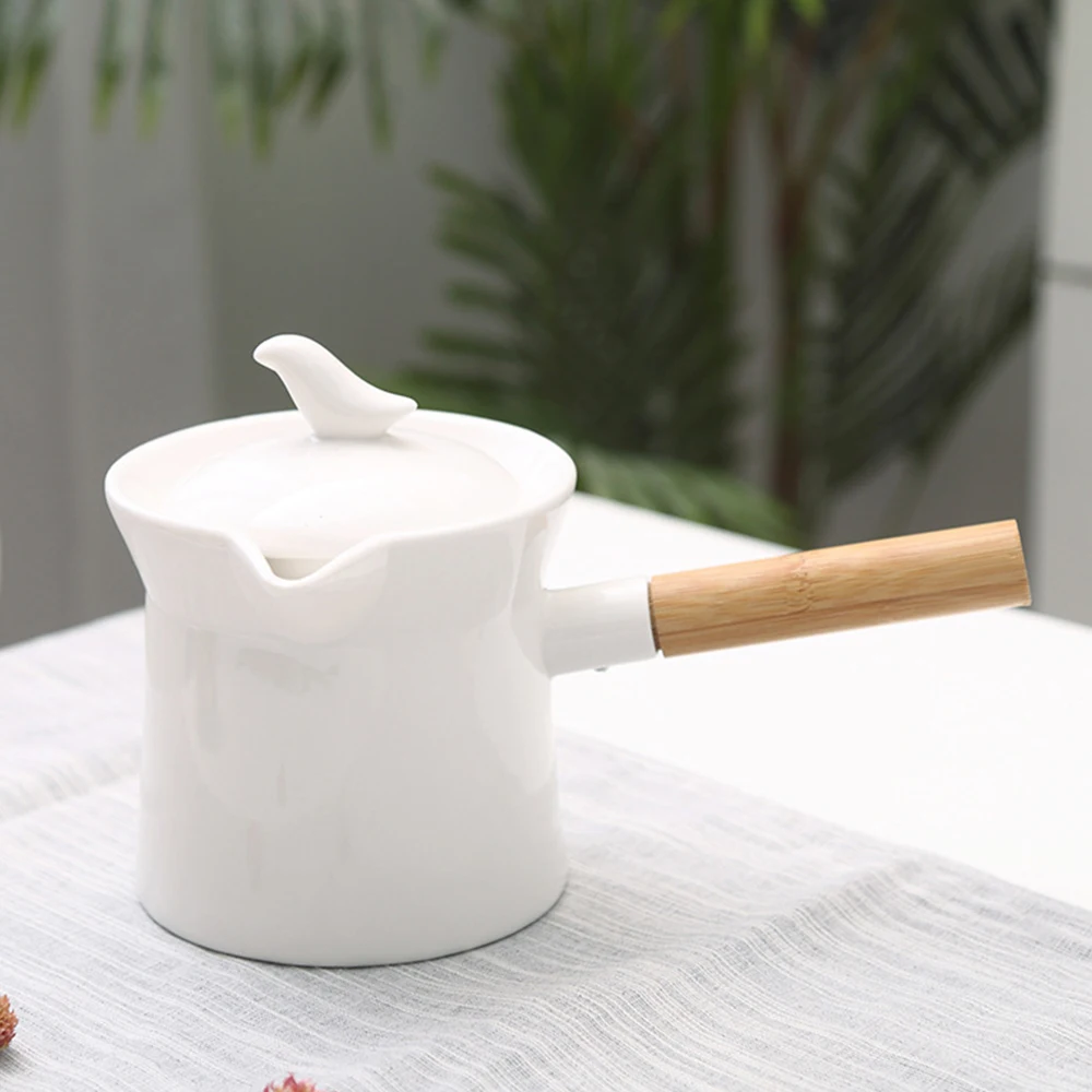 

Japanese Style Mini Stewpot Milk Pot White Ceramic Teapots Teapot For Tea Coffee Milk Pot Oolong Puer Teapots Drinkware Cookware