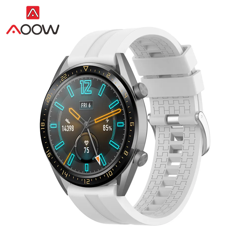22 мм силиконовый ремешок для часов huawei Watch GT Active/элегантный 42 мм 46 мм Honor волшебный, резиновый спортивный браслет ремешок для gear S3