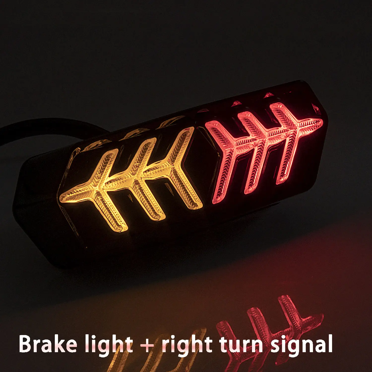 

Fishbone taillight led tail light lamp Test strictly 12v led rear light motorcycle with turn signal