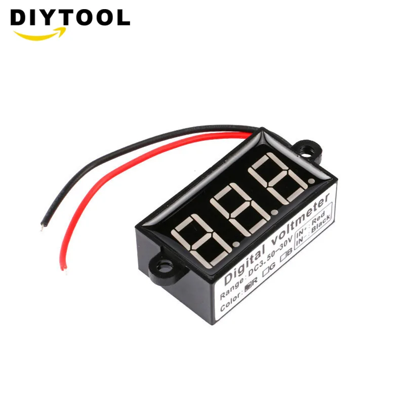 0 56 дюймовый водонепроницаемый мини светодиодный вольтметр цифровой диапазон