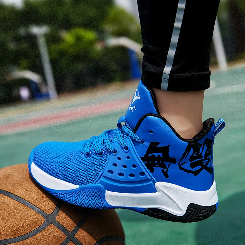 

Mesh Boys Basketball Shoes High Top Soft Non-Slip Kids Sneakers Big Children Sport Shoes Boy Trainer Shoes Tenis Infantil Menino