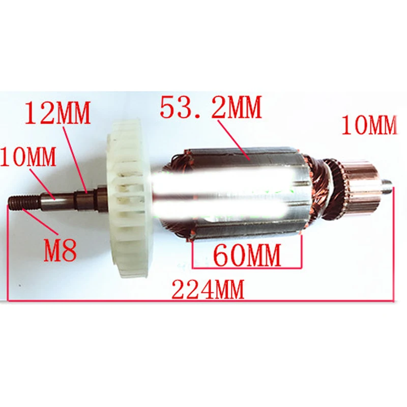 

Роторный якорь для арматуры, роторный якорь для замены для Hitachi 180 G18SE2, Угловой ротор дробилки, аксессуары для электроинструмента, роторный я...