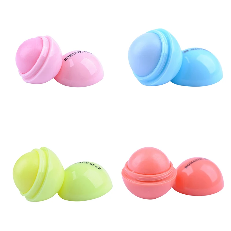 Портативный стойкий цветной шариковый бальзам для губ в форме шарика