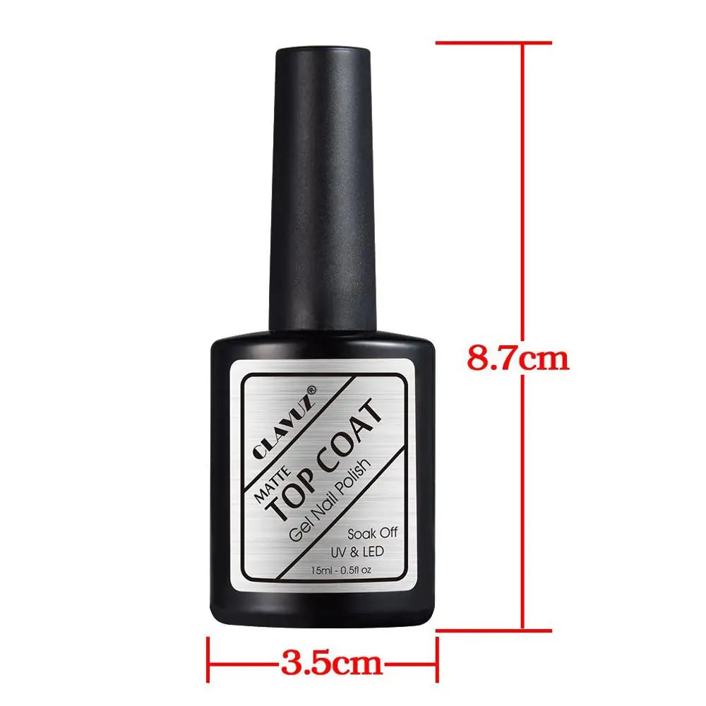 Гель лак для ногтей CLAVUZ 15 мл верхнее покрытие + Базовое долговечный основа