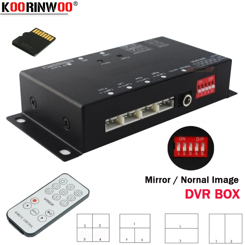 Koorinwoo 360 градусов панорамная система DVR записывающее устройство 4 канала для