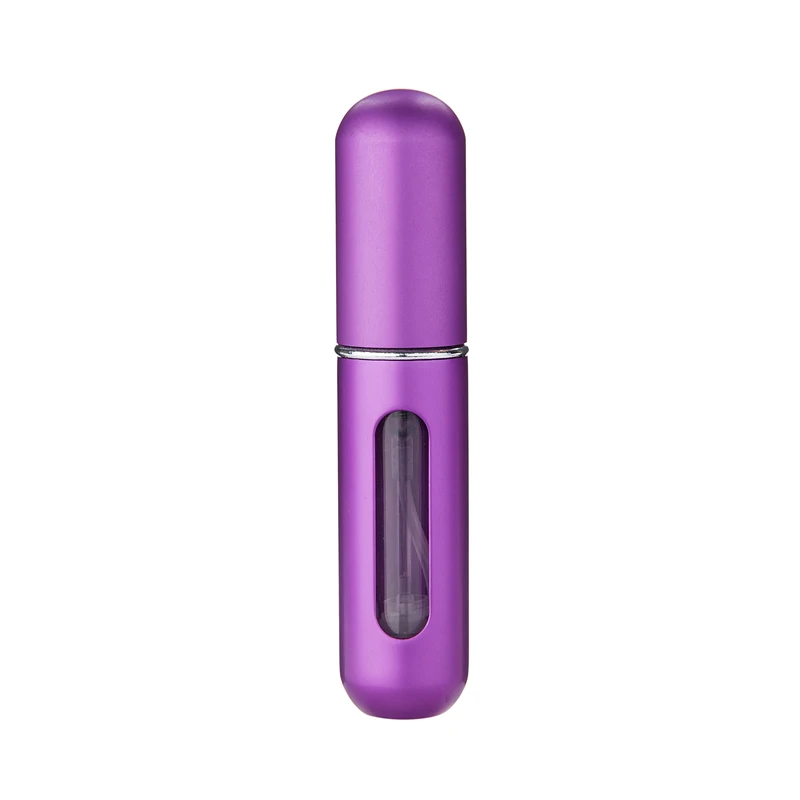 5ml purple 5 мл 8 мл многоразовый мини флакон-спрей для духов Алюминиевый распылитель портативный дорожный косметический контейнер флакон для духов - Цвет: 5ml purple