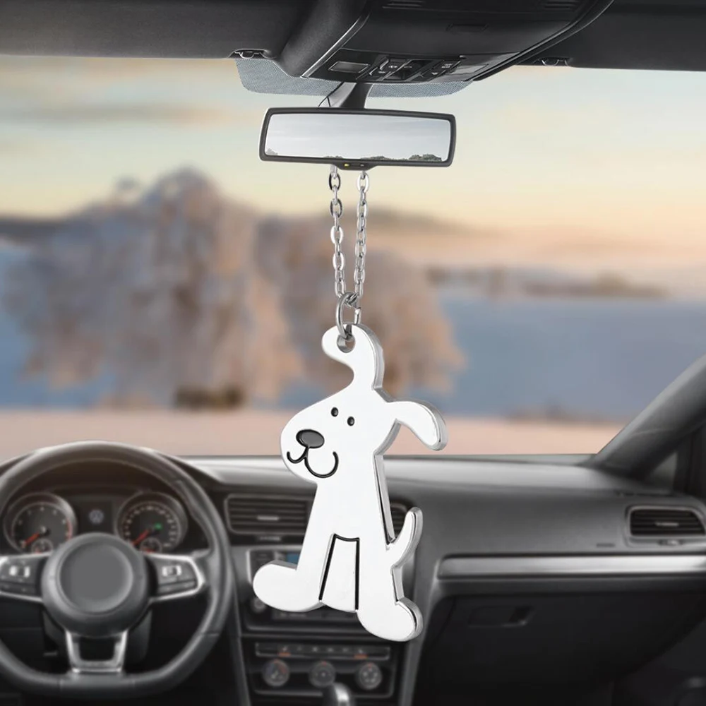 

Car Pendant Puppy dog Ornaments Charms Rearview Mirror Decoration Hanging Auto Decor Cars Accessories Fashion Styling Hot Gifts