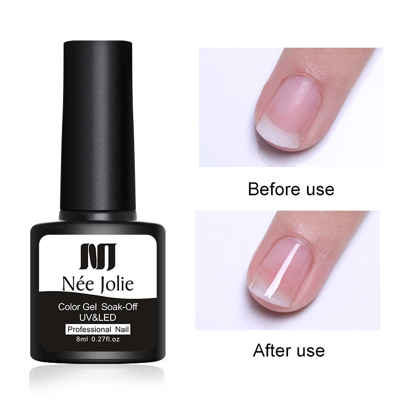Base Coat NEE JOLIE, 58 цветов, Гель-лак, 8 мл, УФ светодиодный лак для ногтей, для маникюра, Полуперманентная гелевая краска для дизайна ногтей, сделай сам - Цвет: Base Coat