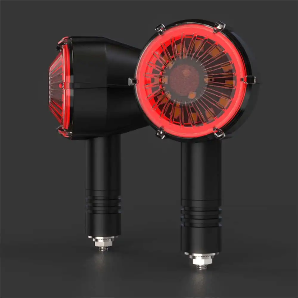 Red DRL Светодиодный светильник для мотоцикла с поворотным сигналом, модифицированный индикатор, декоративная лампа, яркий дневной ходовой светильник, универсальные мигалки - Цвет: Red DRL