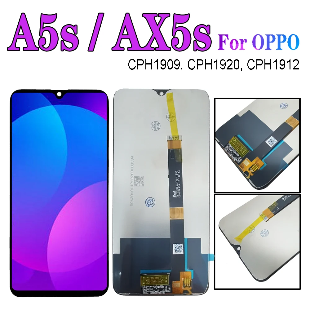 ЖК-экран 6,2 дюйма A5s для OPPO AX5s, cph1900, CPH1920, CPH1912, ЖК-экран, сенсорный датчик, дигитайзер в сборе, запасные части