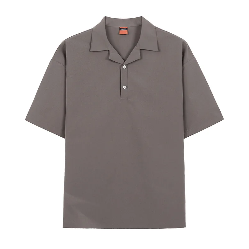 

Handsome boyfriend's shirt solid color short sleeve shirt fashion thin cotton hemp half sleeve man