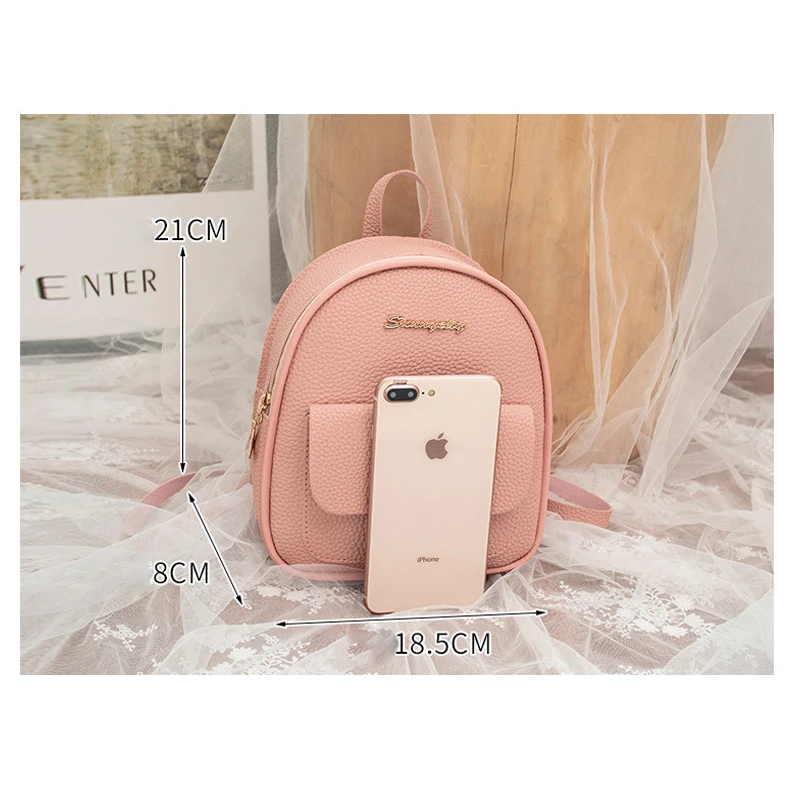 

ZYRIW Women's Leather Backpack Purse Ladies Travel Soft Phone Fashion PU Mini Casual Small Lovely Coin Shoulder crossbody Bags