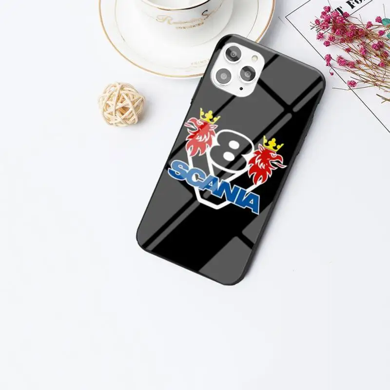 

ZFGHSHYQ Scanias Truck Phone Cases For IPhone 6 6s 7 8 Plus X Xs Xr Xsmax 11 12 Pro Promax 12mini Tempered Glass