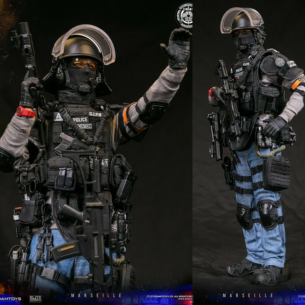 

1/6 DAMTOYS 78076 французская национальная полиция GIPN в Марселе 12-дюймовая фигурка