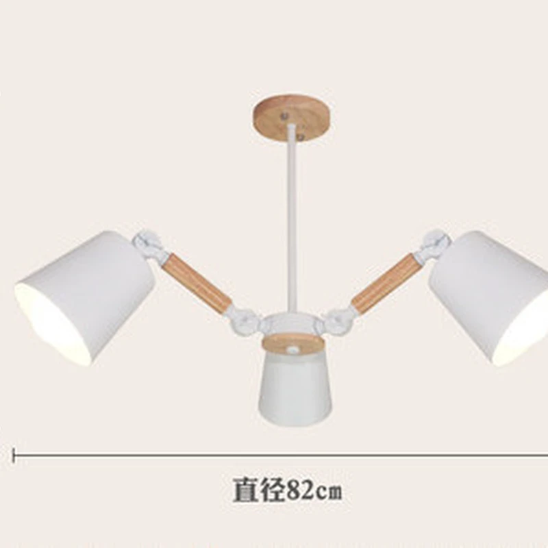 Lustre LED Chandelier For Living Room Hanging Lights Lustres para sala de jantar Lampshade Wood Dining Lighting Fixtures | Лампы и