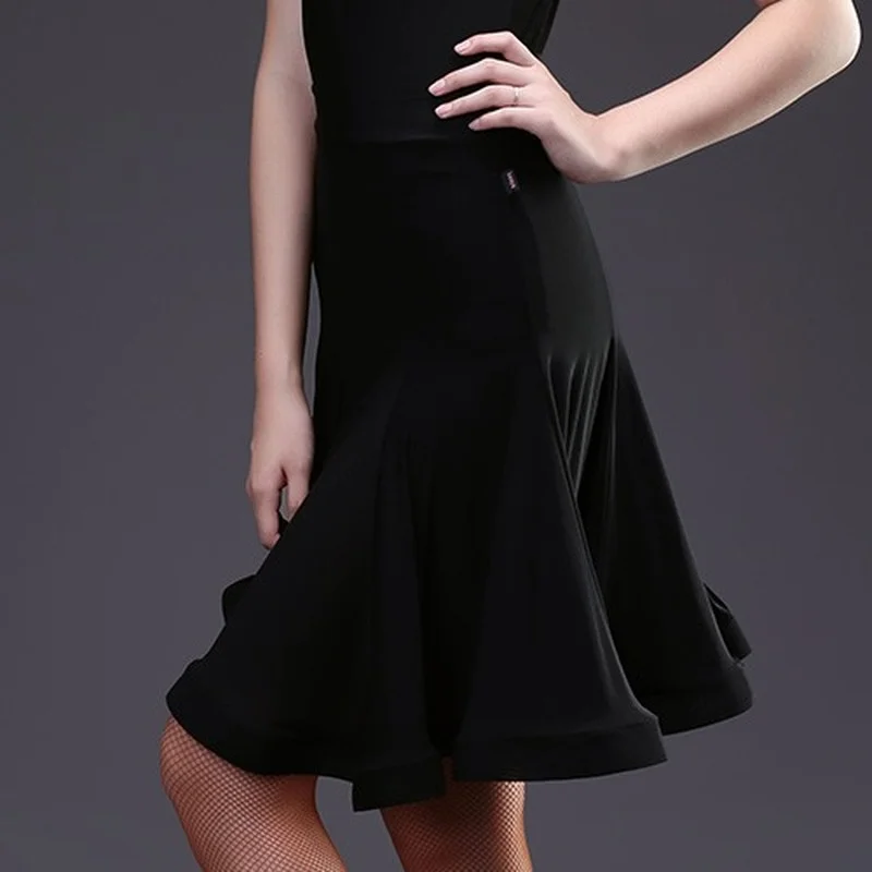 

2022 Женская юбка для латиноамериканских танцев, одежда в рыбьем стиле, сексуальная Румба, юбка танец, костюм для танго, тренировочное платье ...