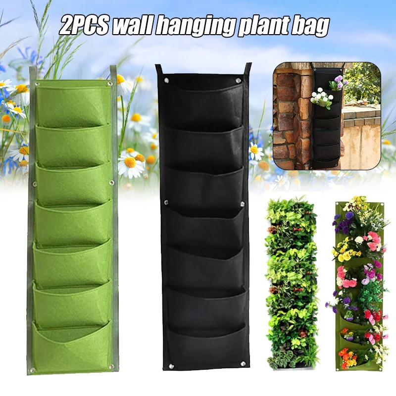 

Вертикальный мешок для посадки, настенный вертикальный подвесной садовый мешок для выращивания растений, для дома, сада, балкона MOWA889