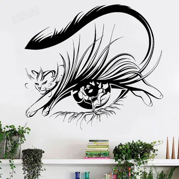 Cat Eyes Wall Stickers Decor For Living Room Vinyl Wall Decals For Beauty Salon Ornament Mural Modern Bedroom Decoration Y119