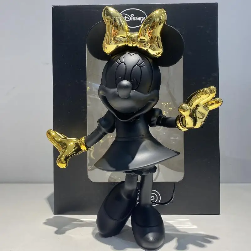 

31cm Disney Mickey Mouse Statue Beckoning Mickey Cartoon Figure Kawaii Resin Sculpture Trendy Shop Home Decoration Ornaments