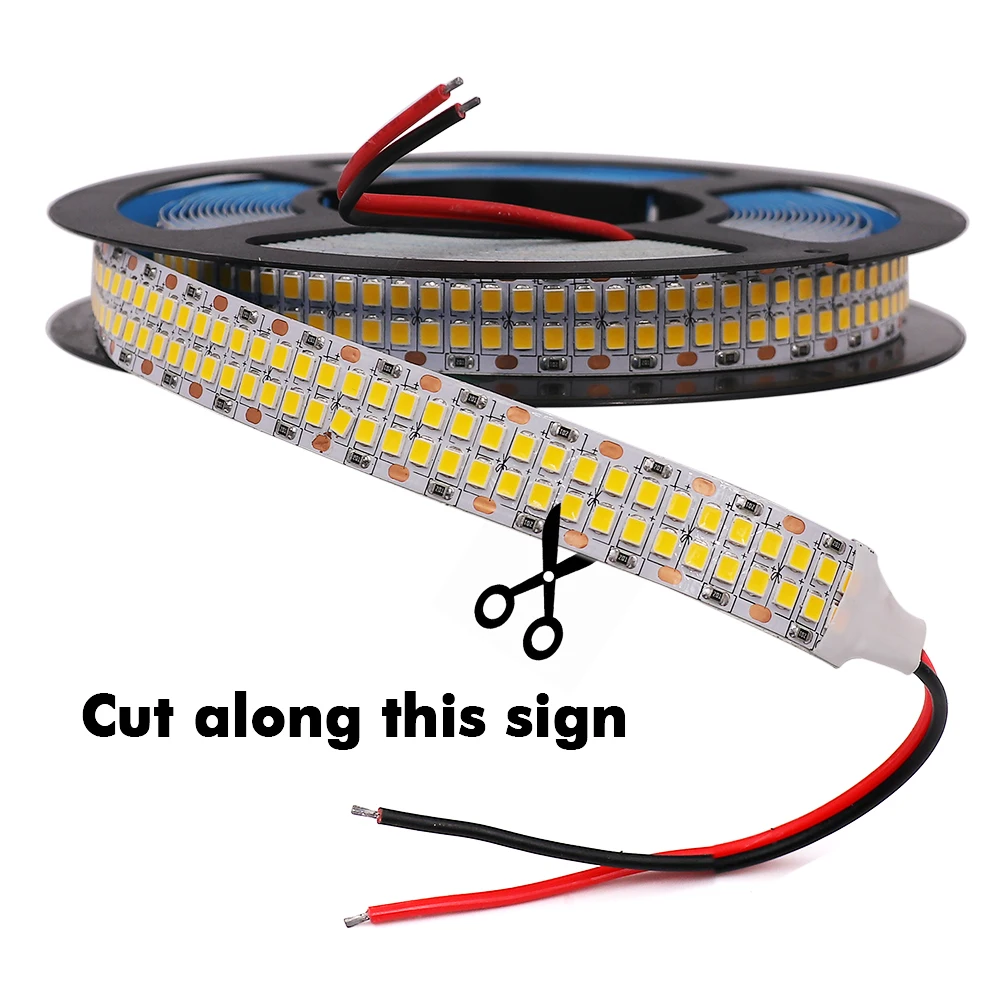 Светодиодсветильник лента 480 SMD гибкая двухрядная LED полоска 2835 для украшения