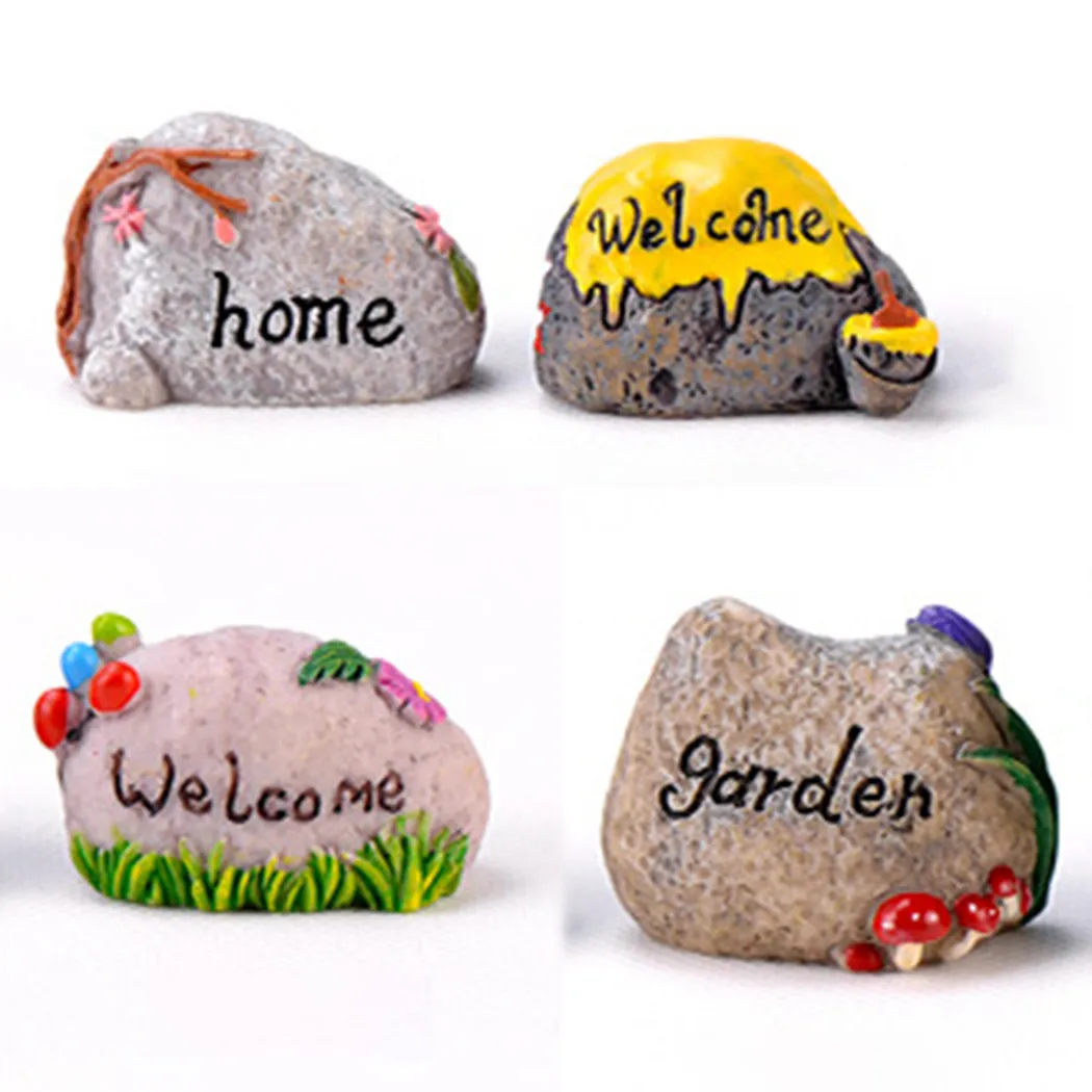 

DIY Miniature Fairy Garden Ornament Dollhouse Accessories Decor Craft Fake Stone Micro Landscape Decorative Potted Plants