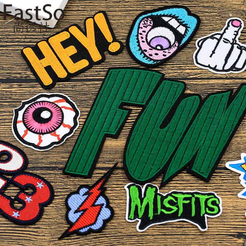 Панк Байкер индивидуальная специальная нашивка буквы железо на аппликации