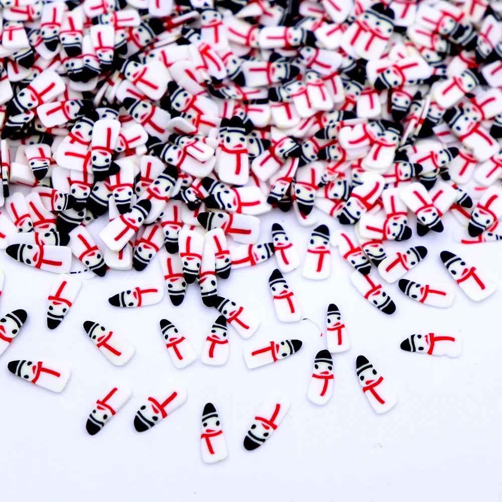 10 г/лот Снеговик ломтики посыпка для поставки слаймов Игрушка полимерная глина