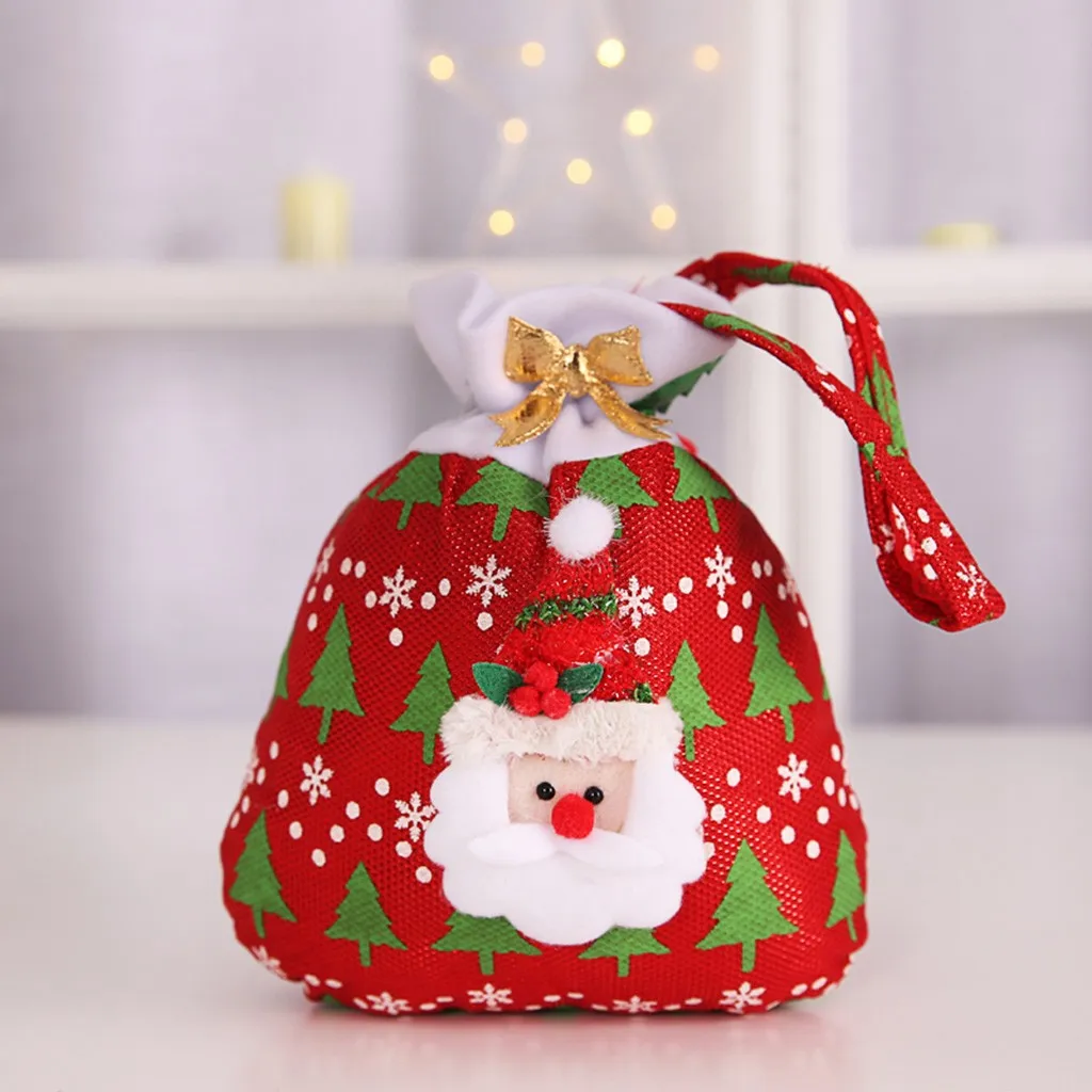Детская Рождественская красная мультяшная сумка для девочек со снеговиком и