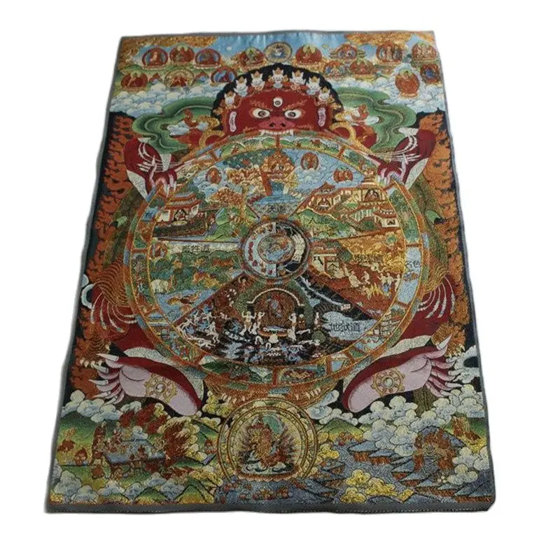 

Непальская вышивка танка Тибетский буддистский шесть samsara Thangka