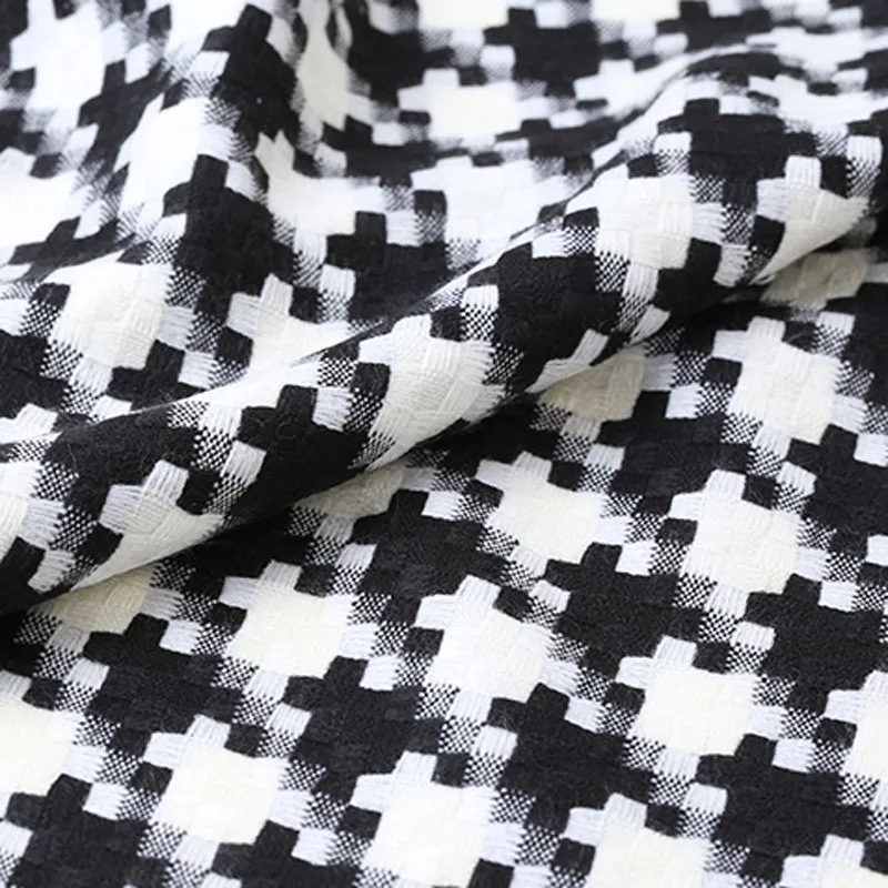 

2019 classic plaid wool tweed fabric for coat tissu au metre bazin riche getzner telas por metro tissus tecido stof tessuti