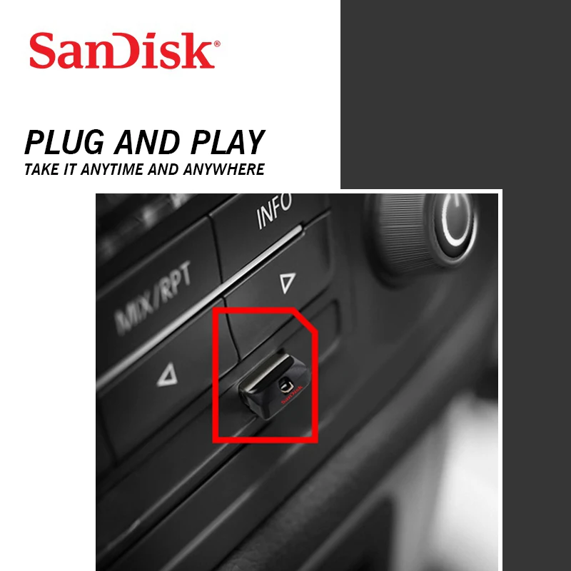 Оригинальный флеш накопитель sandisk 64 ГБ 32 16 мини USB 2 0 флешка диск на ключ память для