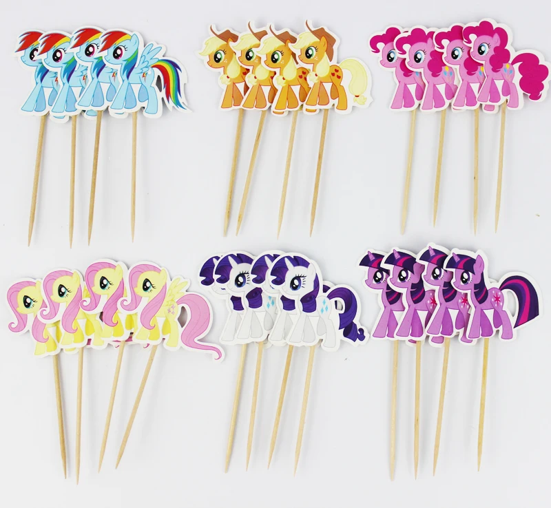 

Украшения для кексов My little pony, 24 шт./лот
