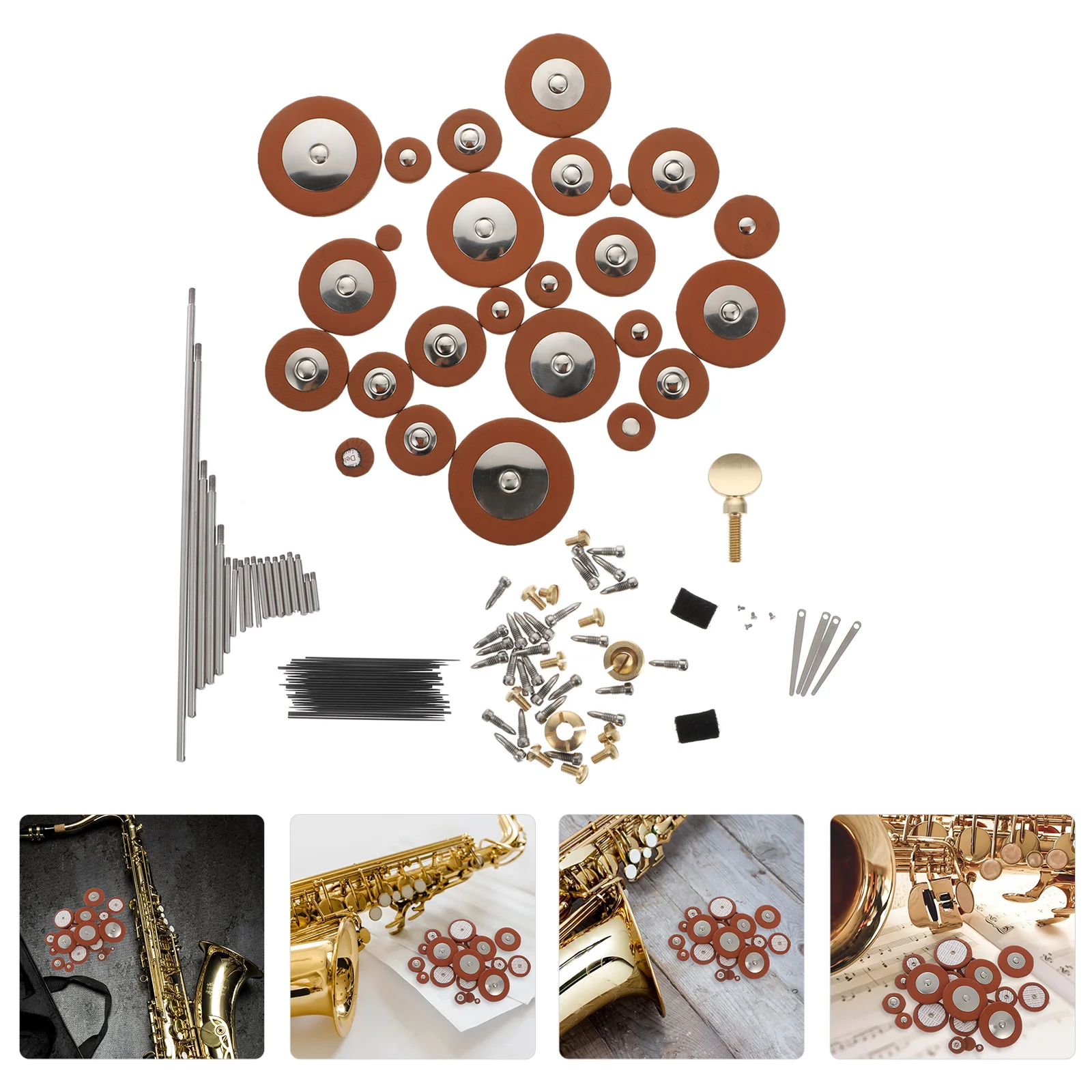 

1 комплект, прочные товары для ремонта альт-саксофона (разные цвета)