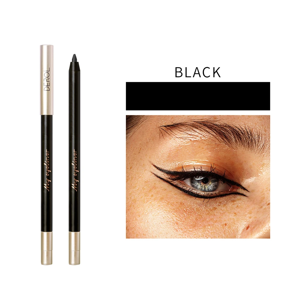 Дерол подводка для глаз точилка карандаш со встроенным точилкой Водостойкая