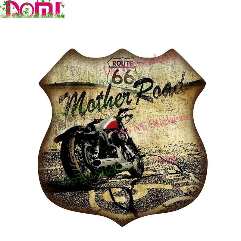 

13*12.1cm for Route 66 Shield Sign Car Styling Car Stickers JDM Motocross Racing Laptop Helmet Vinyl Scratches Waterproof PVC