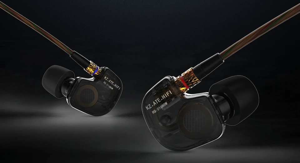 KZ ATE ATR HD9 Динамический драйвер HiFi спортивные наушники с микрофоном в ухо наушники