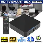 4K Android 10 Smart Box 4K HD 3D 2,4G WiFi S905W четырехъядерный Медиаплеер smart tv android tv box 4 ГБ 64 ГБ android tv Box TV Box