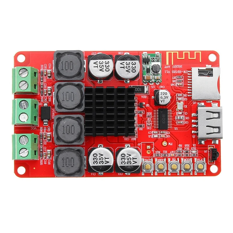 HF183 TPA3116 2X50W цифровой Bluetooth приемник модуль усилитель плата с пультом