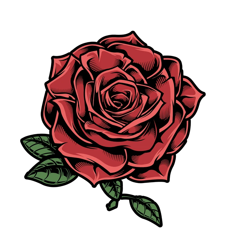 

Floral Rose Lady Motorcycle Car Sticker #04030 decor decal