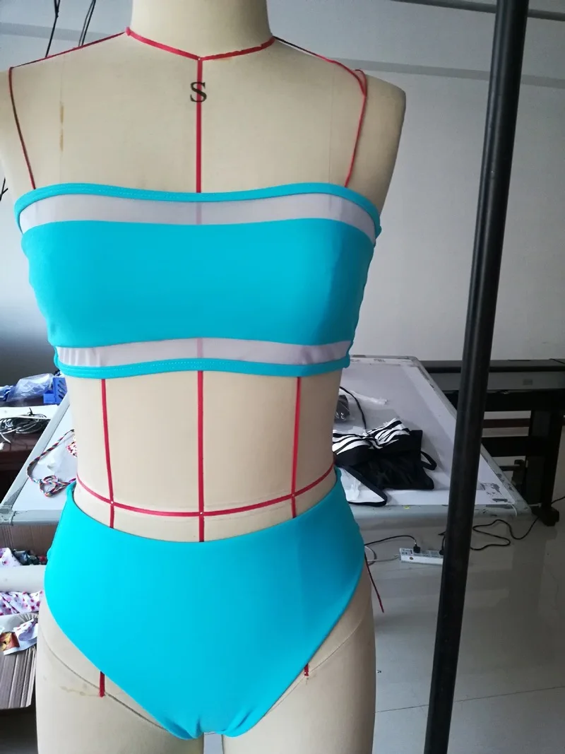 Бикини бандо с высокой талией женский купальник новинка 2020 соблазнительный