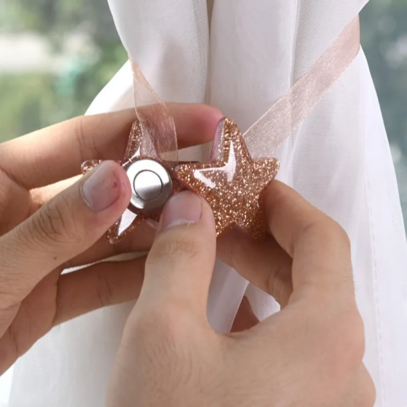 Магнитный держатель для занавесок со звездочками украшение дома X|Декоративные